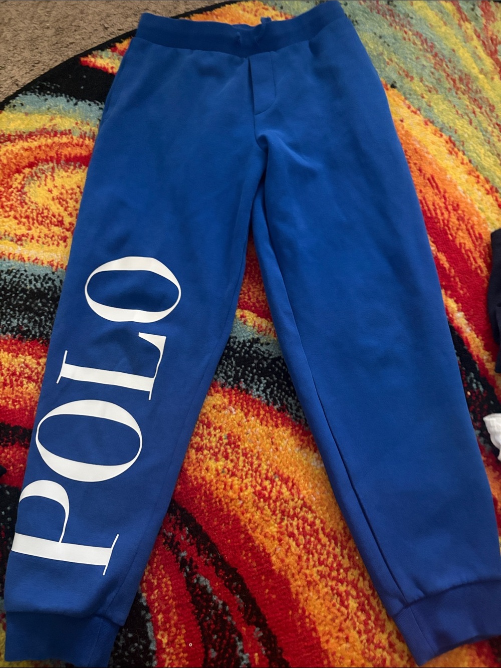 Polo by Ralph Lauren Royal Blue Kids Joggers with White Logo